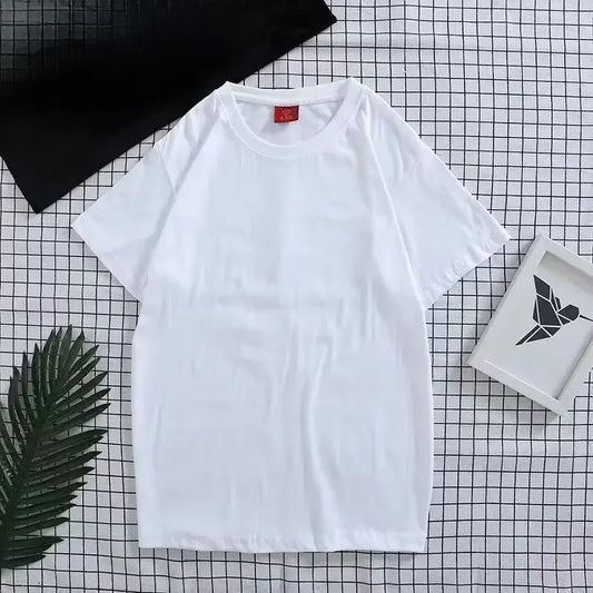 Summer Thin Ice Silk Knitted Top Men'S round Neck Slim Fit T-Shirt Trendy Short Sleeve Knitwear for Men