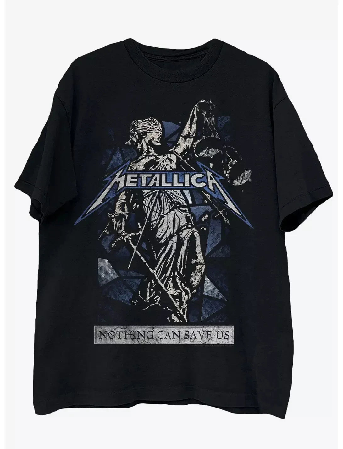 Metallica and Justice for All Nothing Can save Us Graphic Print T-Shirt Fashion Casual High Quality Men'S round Neck Cotton Tee