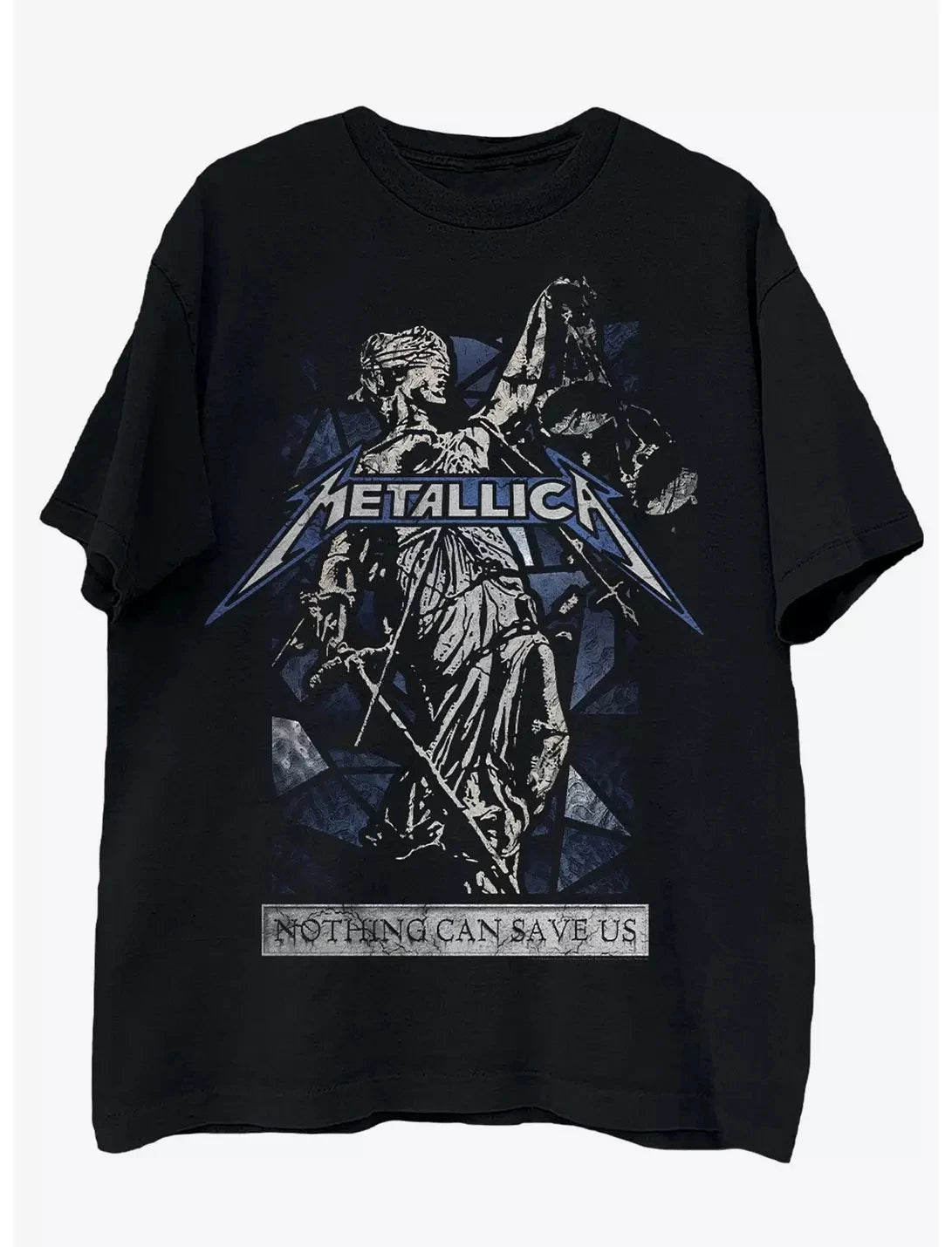 Metallica and Justice for All Nothing Can save Us Graphic Print T-Shirt Fashion Casual High Quality Men'S round Neck Cotton Tee